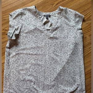 Hilary Radley Black and White Patterned Blouse